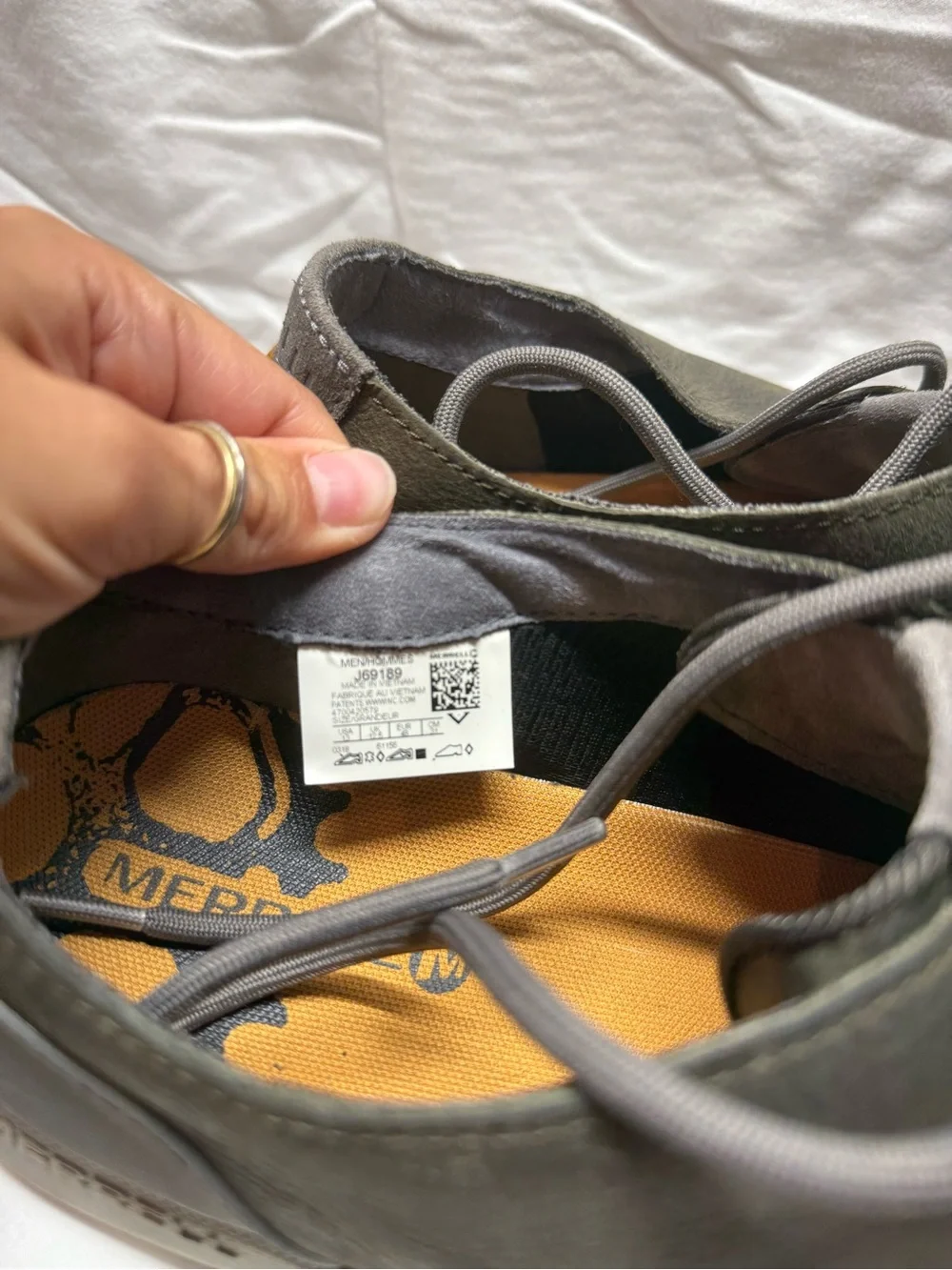 Merrell Men's Olive Green Leather Lace Up Sneakers